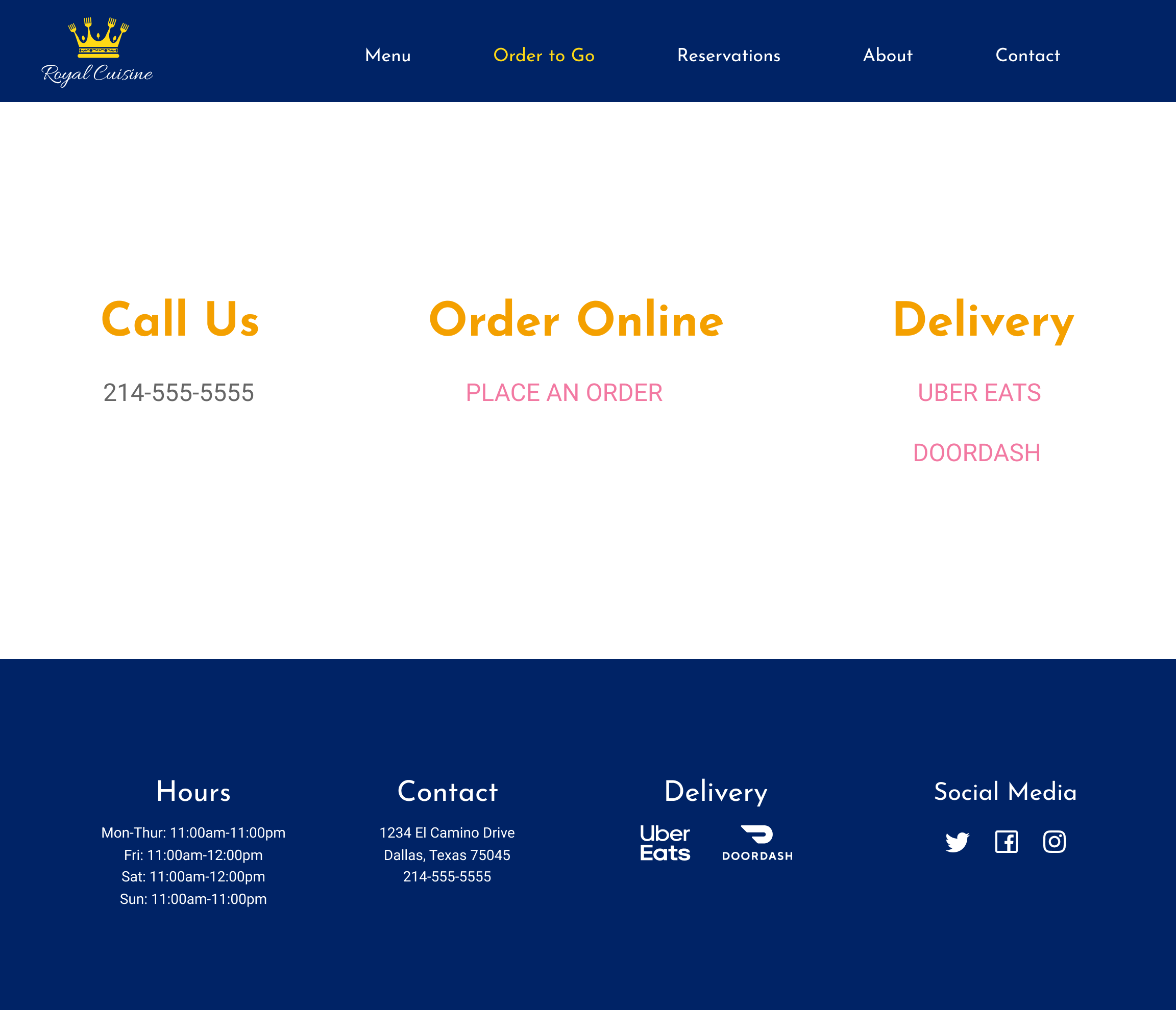 Image of the Order to Go page third version