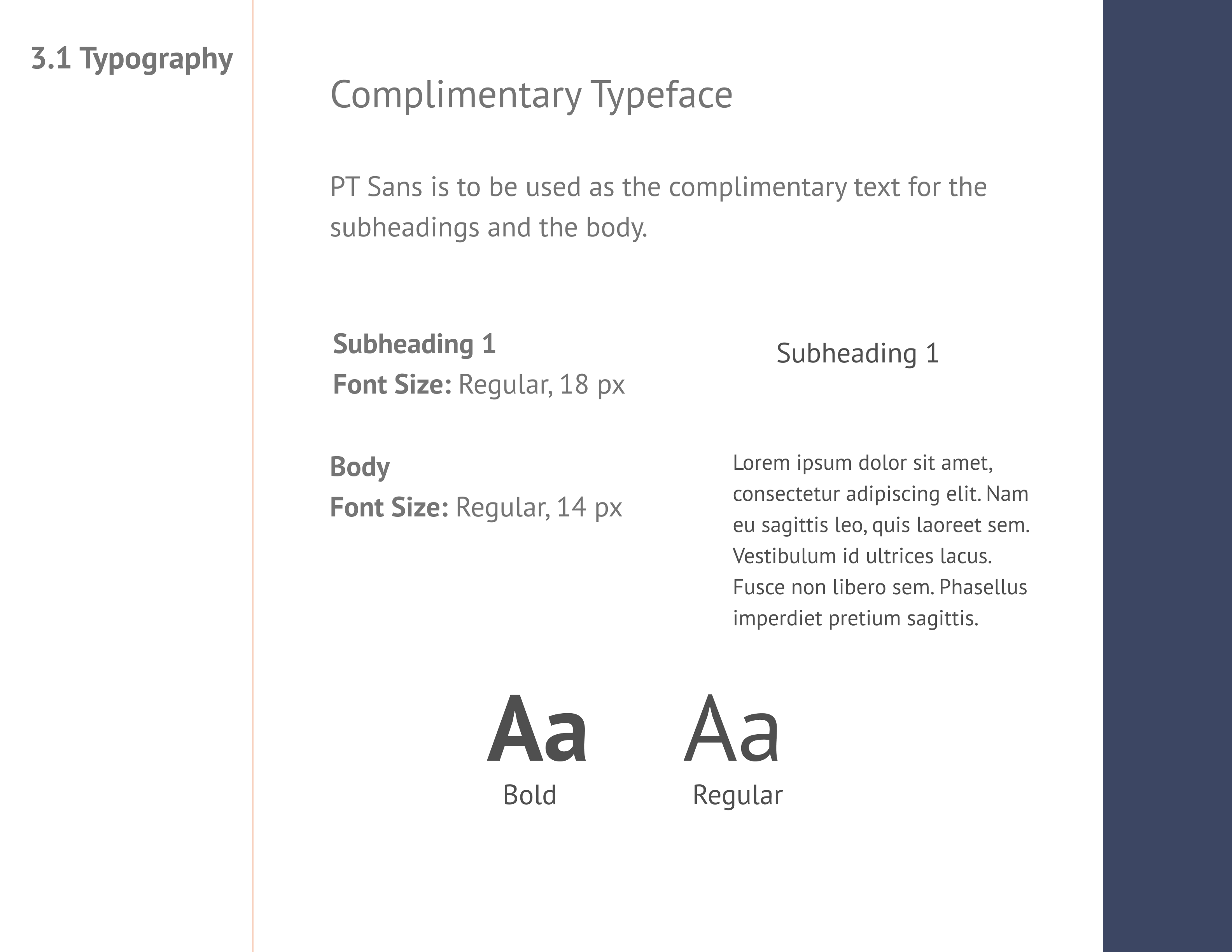 Complimentary typeface image