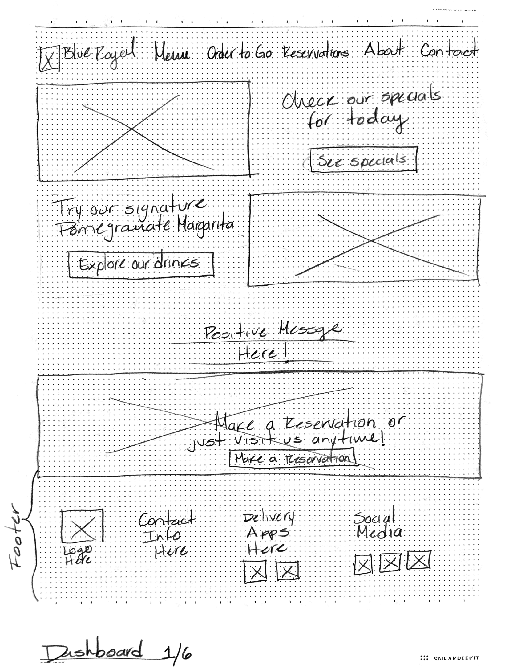 Landing page sketch image