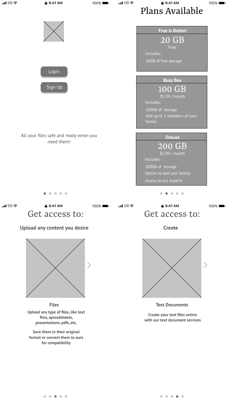 Figma mobile onboarding wireframe